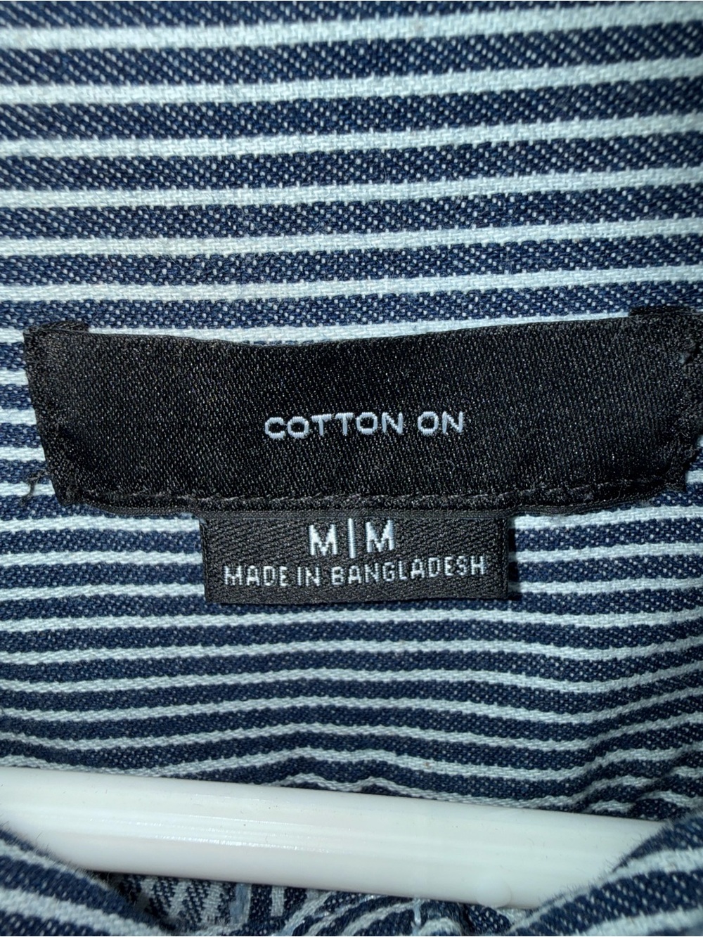 Cotton On Navy and White Pinstripe Button-Down Shirt - Picture 2 of 3